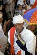 Monk during Timkat.Lalibela. Ethiopia.