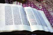 Old Bible written on goat skin. Ethiopia.