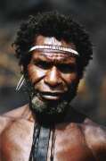 Villager from Dani tribe. Papua,  Indonesia.