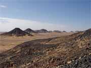Black Sahara desert. Egypt.