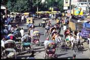 Rikshaws in Dhaka. Bangladesh.