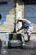 Public water pump (and bathroom also) at old Delhi. India.