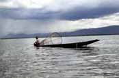Fisherman at Inle lake. Myanmar (Burma).