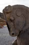 Stone statue of horse at Persepolis. Iran.