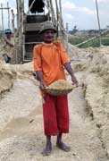 Worker at diamond mining field in Cempaka. Kalimantan, Indonesia.