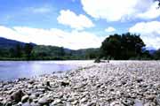 Baliem river. North part of Baliem Valley. Indonesia.