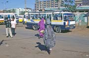 Local bus station called Arabi. Khartoum (Central). Sudan.