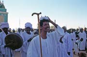 Waiting for whirling dervishes. Hamed-an Nil Mosque, Khartoum (Omdurman). Sudan.