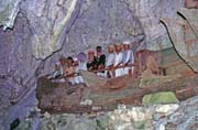 Old graves at cave. Tana Toraja area. Indonesia.