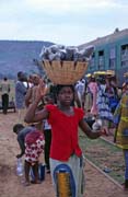 People mummery at one of the few train stops on route Keys-Bamako. Mali.