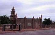 Muddy mosque built at sahel architecture style. Bor� village. Mali.