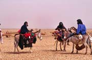 Tuaregs on the way to reach new place for living. Sahara desert. Mali.