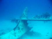 Diving around Biak islands, Catalina wreck dive site. Indonesia.