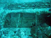 Diving around Biak islands, Catalina wreck dive site. Papua, Indonesia.