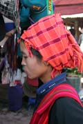 Woman from Pa-O tribe at Inle Lake market. Myanmar (Burma).