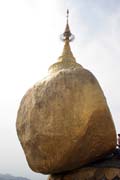 Stupa called Kyaiktiyo (Golden rock). Myanmar (Burma).