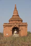 The Temples of Bagan cover an area of 16 square miles. The majority of its buildings were built in the 1000s to 1200s, during the time Bagan was the capital of the First Burmese Empire. Myanmar (Burma).