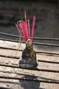 Essence sticks are at every temple. The Temples of Bagan. Myanmar (Burma).