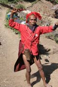 Warrior dance. Kyartho village, Chin State. Myanmar (Burma).