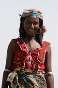 Woman from Bororo nomad ethnic (also called Wodaab�, they are part of big Fulani ethnic group). Lake Chad area. Cameroon.