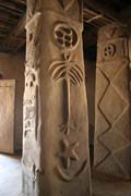 Paintings inside King palace at N'Gaound�r� town (Lamidat de N'Gaound�r�). Cameroon.