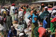 Market at Tourou village at Mandara Mountains. Cameroon.