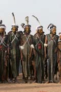 Men from nomadic Wodaab� tribe (also called Bororo) are performing their beauty dance called Yaake. Cure Sal�e (Salt cure) festival at In-Gall town. Niger.