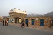Street at main town Hadibu at Socotra (Suqutra) island near Qalansiyah town. Yemen.