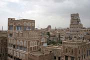 Houses at old quarter of Sana capitol. Yemen.