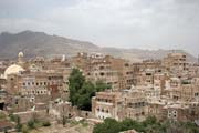 Houses at old quarter of Sana capitol. Yemen.