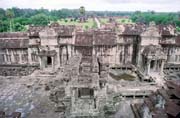 View to the Angkor Wat temple. Angkor Wat temples area. Cambodia.