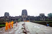 View to the Angkor Wat temple early morning. Angkor Wat temples area. Cambodia.