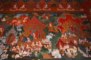 Wat Hua Lamphong, paintings in the temple interior, Bangkok, Thailand. Thailand.
