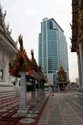 Wat Hua Lamphong Temple is located in the middle of the modern city center, Bangkok, Thailand. Thailand.
