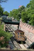 Funicular to Buda Hill, Budapest. Hungary.