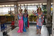 Erawan Shrine (San Phra Phrom), dancing performance brings you a good luck, happiness or love, Bangkok. Thailand.