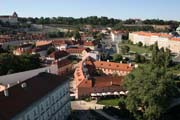 Awesome Prague panorama from balloon. Czech Republic.