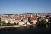 Awesome Prague panorama from balloon. Czech Republic.