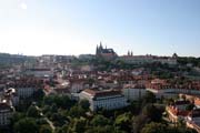 Awesome Prague panorama from balloon. Czech Republic.