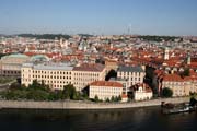 Awesome Prague panorama from balloon. Czech Republic.