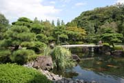 Koko-en garden at Himeji town. It is nice example of typical japanese garden. Japan.