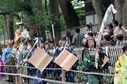 Tsurugaoka Hachiman-gu Shrine Reitaisai (Annual Festival). Today is held Yabusame - traditional japanese horseback archery. Kamakura town. Japan.