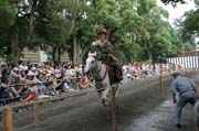 Tsurugaoka Hachiman-gu Shrine Reitaisai (Annual Festival). Today is held Yabusame - traditional japanese horseback archery. Kamakura town. Japan.
