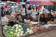 Main market at Kengtung town. Myanmar (Burma).