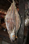 Dry fishes - fish market, Sittwe town. Myanmar (Burma).