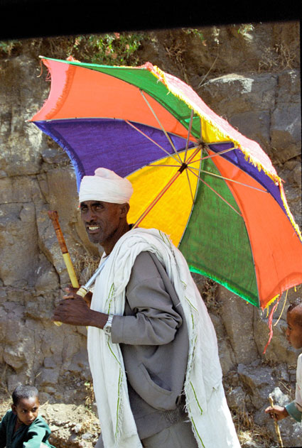 Monk during Timkat.Lalibela. North,  Ethiopia.