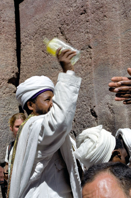Monk during Timkat procession. Lalibela. North,  Ethiopia.