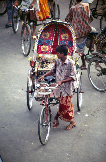 Rikshaw in Dhaka. Bangladesh.