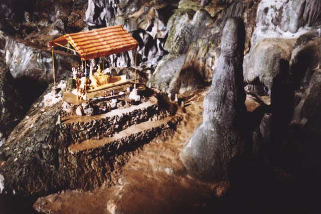 Cave Tham Phu Kham near Vang Vieng. Laos.