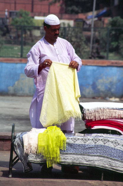 Street vendor at old Delhi. India.